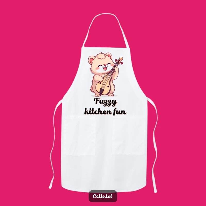 Funny Cello Apron - Cook with Fuzzy Musical Enthusiasm
