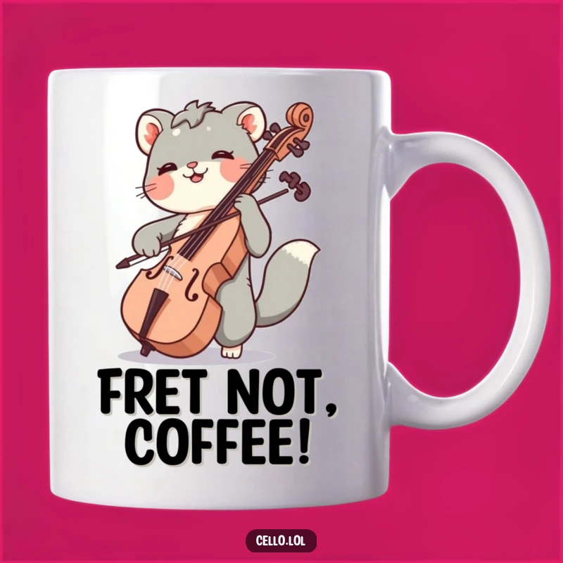 Funny Animal Bowing Cello Mug - Joyful Music Lover Gift for a Good Laugh