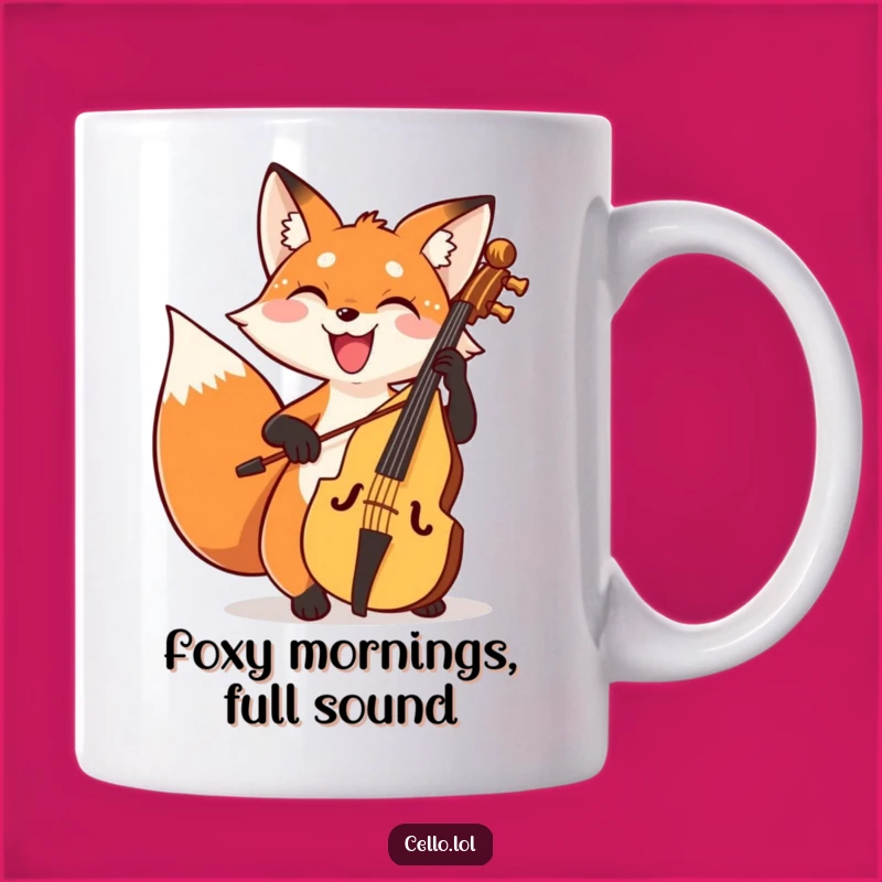 Funny Fox Cello Virtuoso Mug: A Joyful Musical Gift