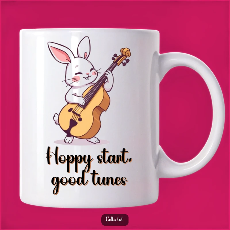 Funny Rabbit Cello Dancer Mug: A Playful Musical Gift