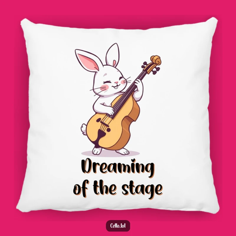 Comfy Funny Rabbit Cello Pillow: Dance Into Dreamland Gift
