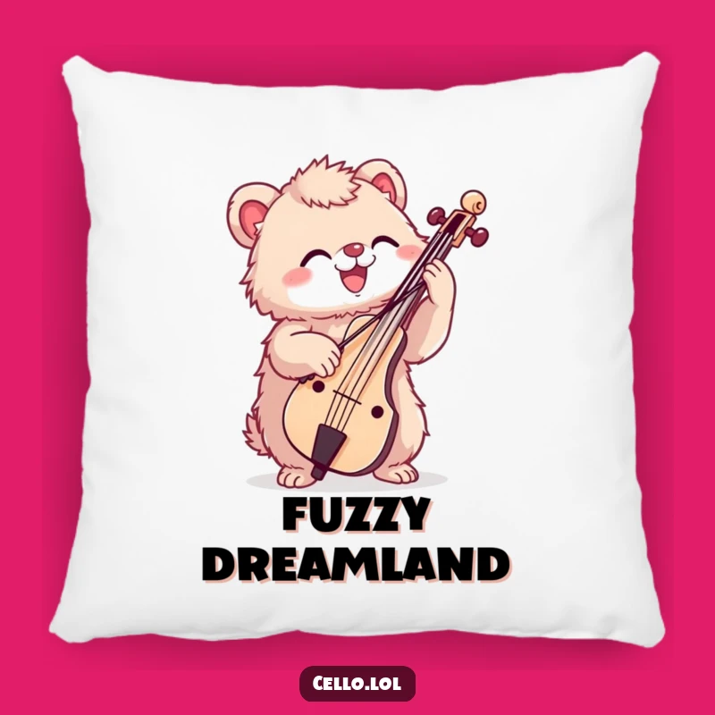 Funny Cello Pillow - Fuzzy Comfort with Enthusiastic Musical Charm