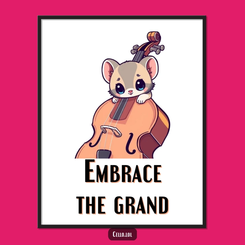 Funny Cello Digital Art - Instant Wide-Eyed Wonder for Music Lovers