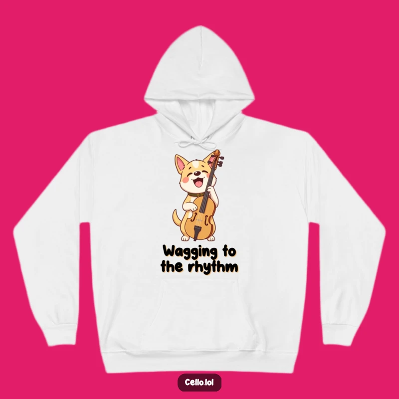 Cozy Funny Dog Cello Hoodie: Warmth And Pride Gift