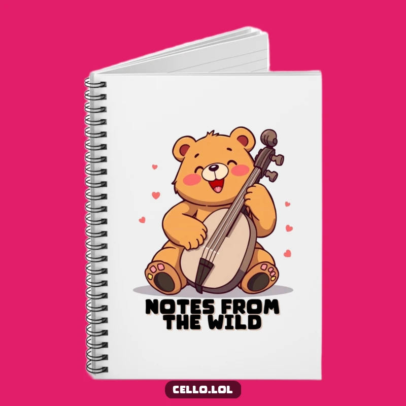 Funny Bear Cello Notebook: Jot Down Tunes With Joy Gift