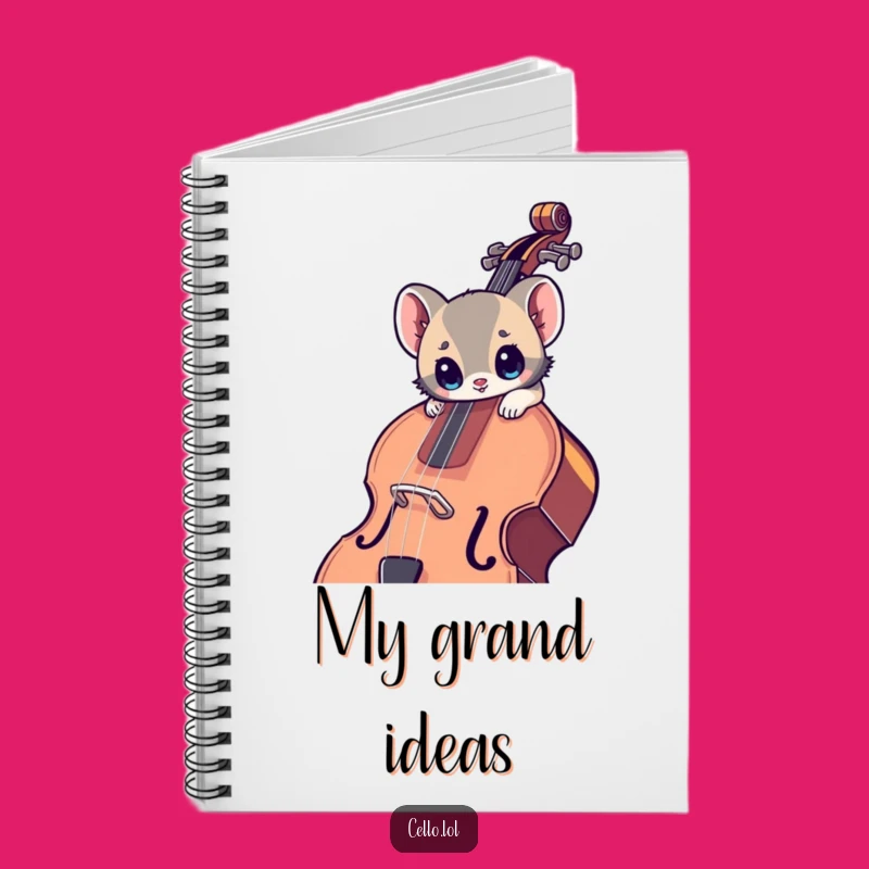 Funny Cello Notebook - Jot Down Ideas with Wide-Eyed Musical Awe