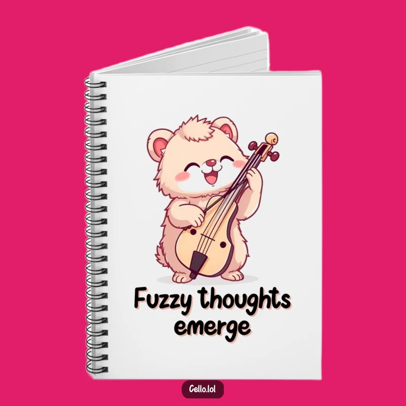 Funny Cello Notebook - Jot Down Music with Fuzzy Enthusiasm