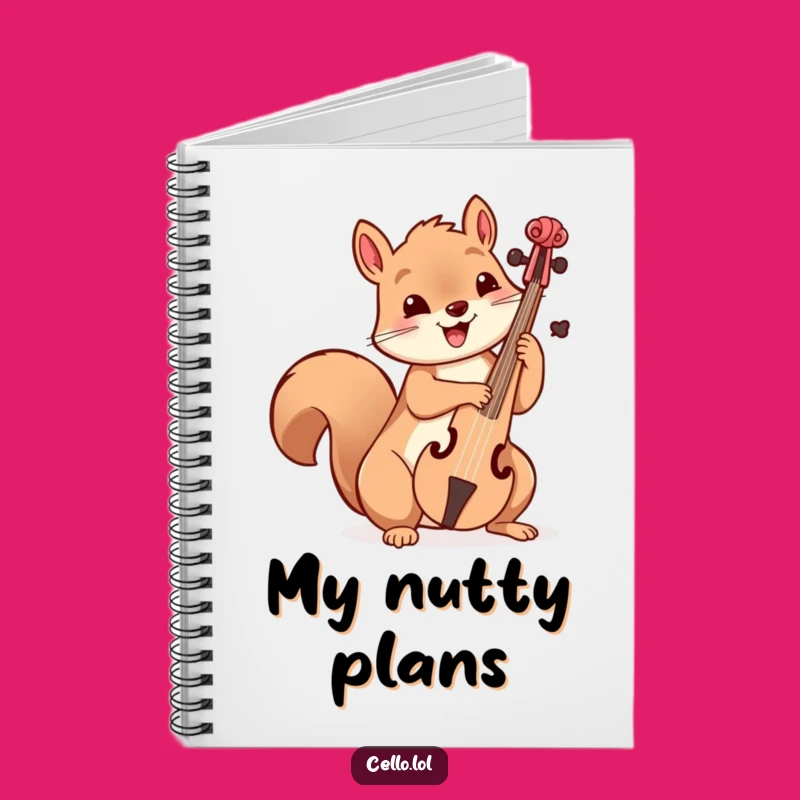 Funny Squirrel Cello Notebook - Jot Down Your Playful Ideas with Delight