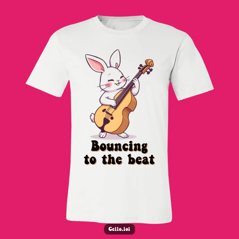 Funny Rabbit Cello Boogie Tee: Dance To Your Own Beat Gift