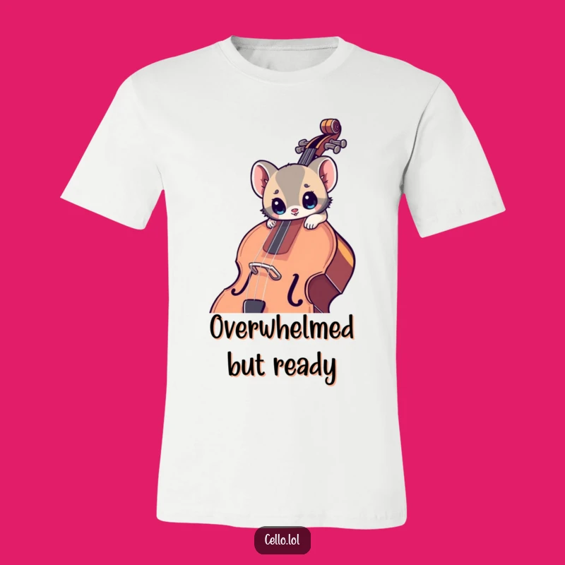 Funny Wide-Eyed Cello Admirer Tee - Humorous Music Lover T-Shirt Gift