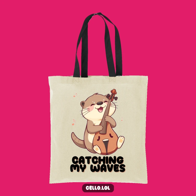 Funny Otter Cello Tote: Carry Your Groove And Fun Gift