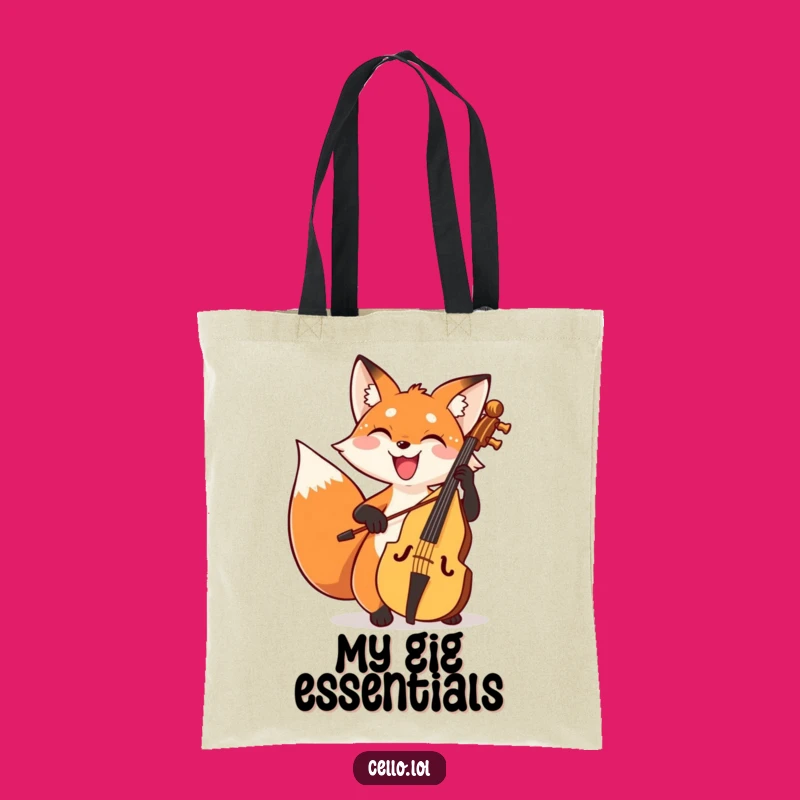 Funny Fox Cello Tote: Carry Your Tunes With A Grin Gift