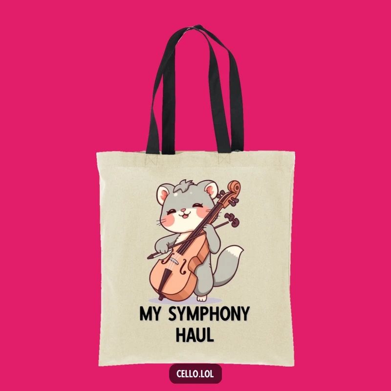 Funny Cello Bow Tote Bag - Carry Your Music and Merriment Anywhere